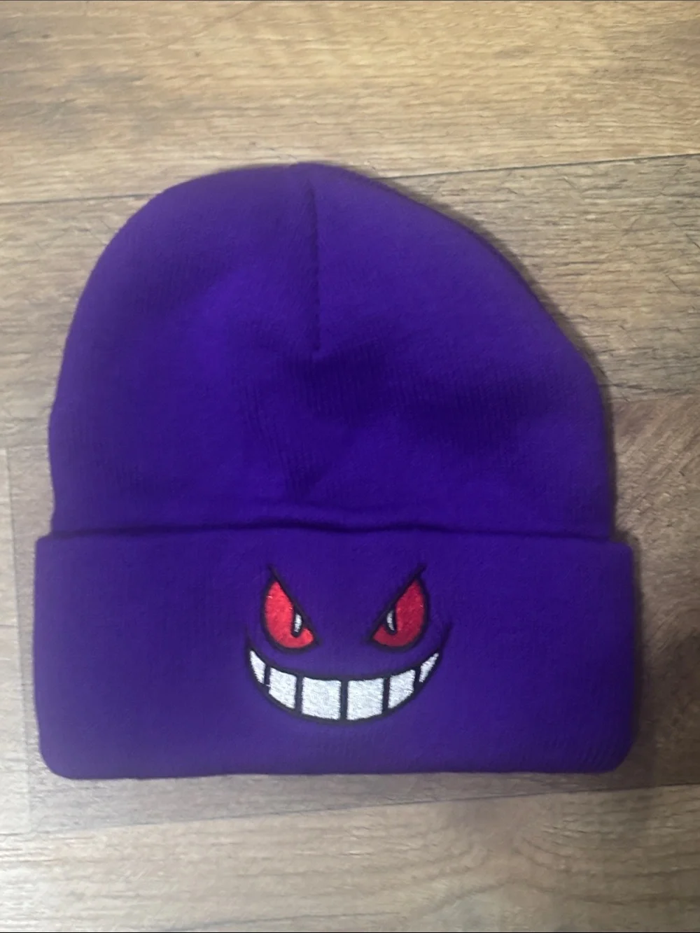 Purple Gengar-Style Kids Beanie Hat